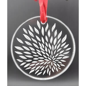 Lalique France Crystal Christmas Ornament – Vibration Clear– 2006 – Holiday Noel